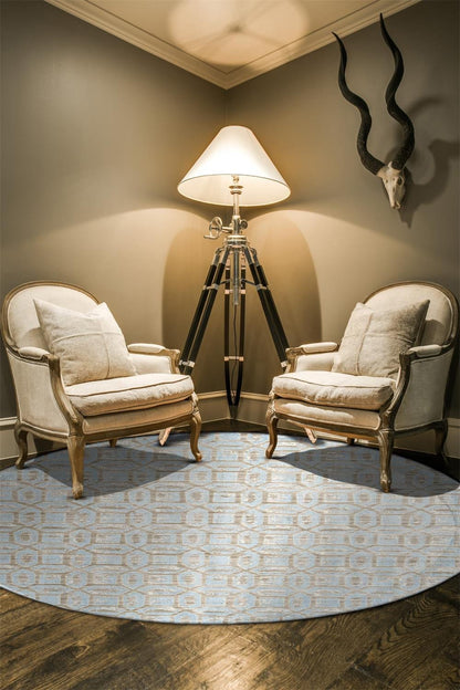 2' X 4' Blue Taupe And Ivory Floral Distressed Stain Resistant Area Rug