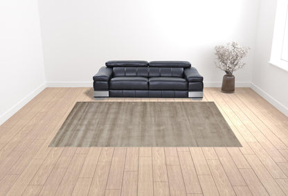 4' X 6' Gray And Black Hand Woven Area Rug