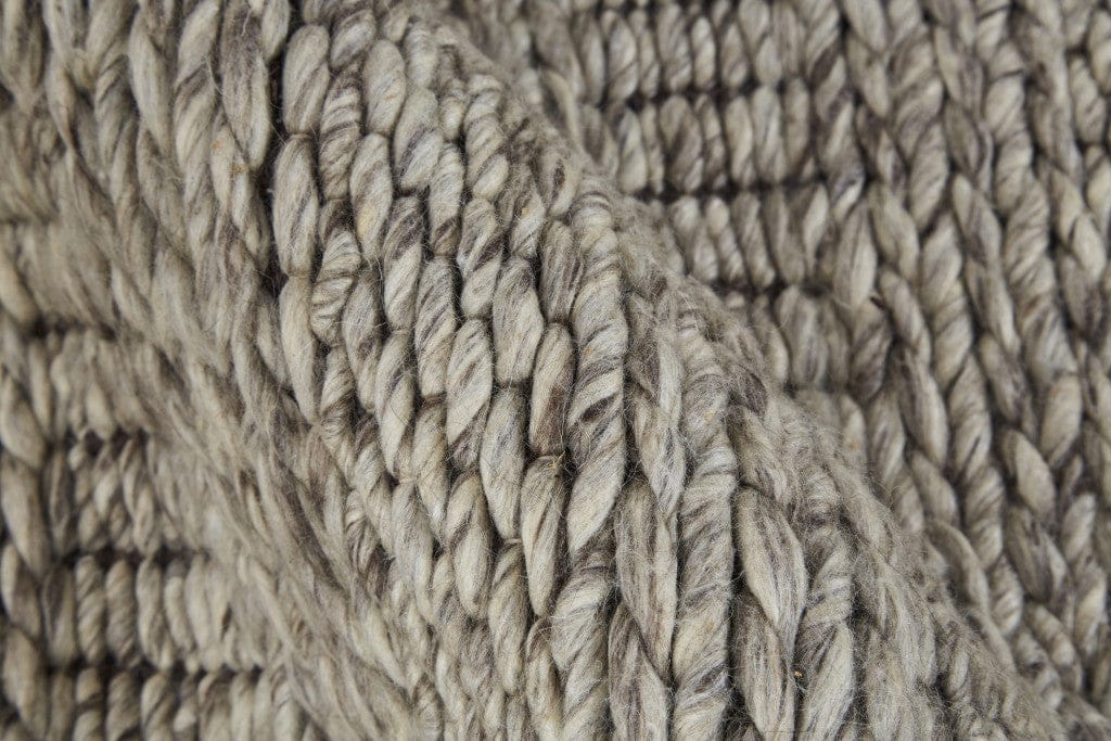 4' X 6' Ivory Gray And Tan Wool Hand Woven Stain Resistant Area Rug