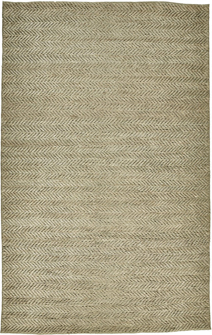 4' X 6' Tan And Gray Hand Woven Area Rug