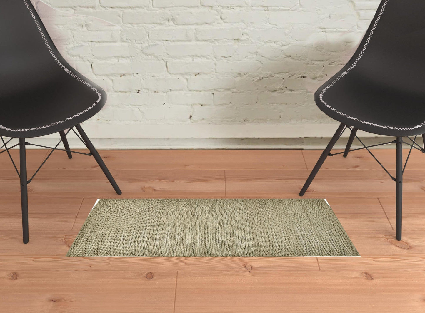 4' X 6' Tan And Gray Hand Woven Area Rug
