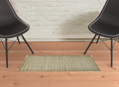 4' X 6' Tan And Gray Hand Woven Area Rug