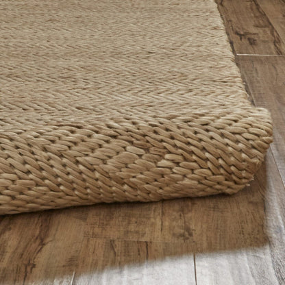 4' X 6' Tan And Gray Hand Woven Area Rug