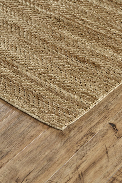 4' X 6' Tan And Gray Hand Woven Area Rug