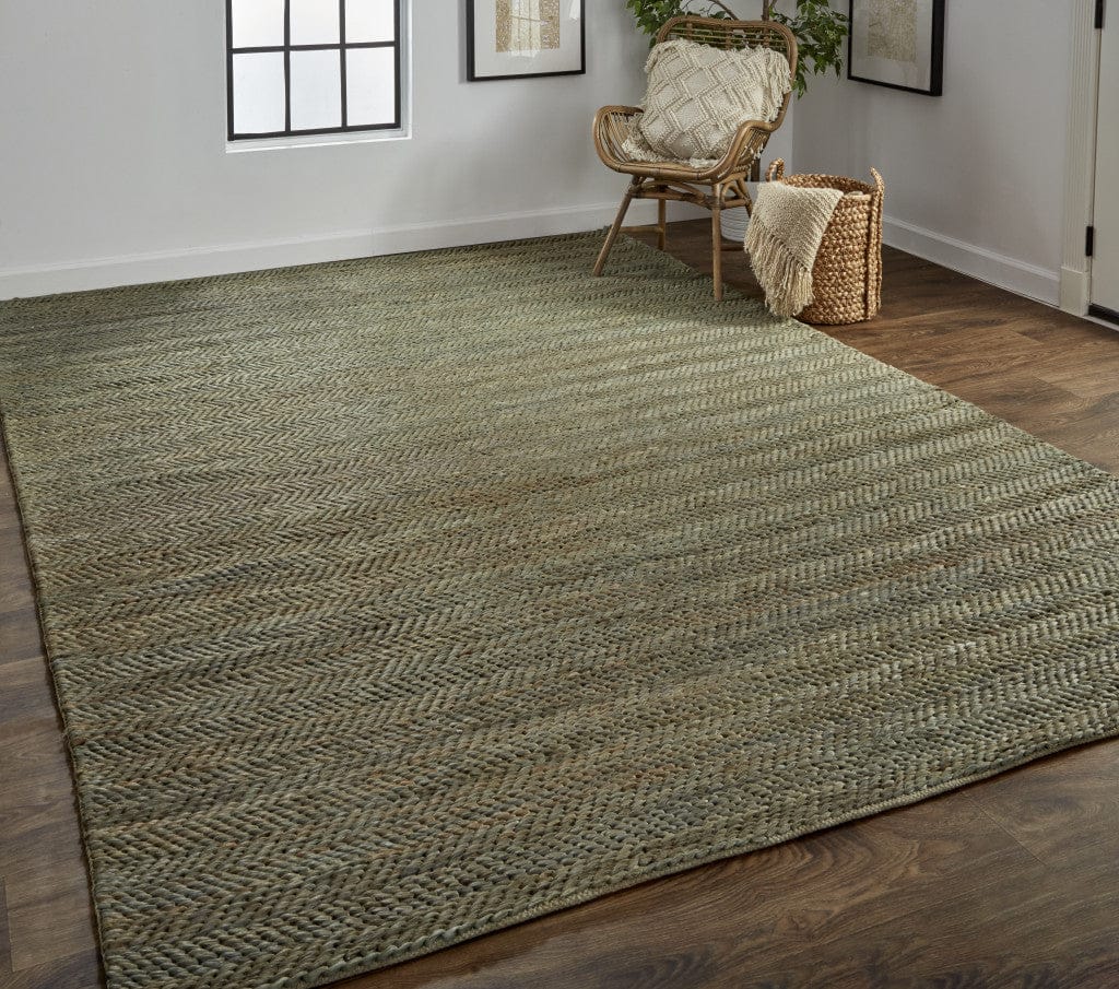4' X 6' Tan And Gray Hand Woven Area Rug