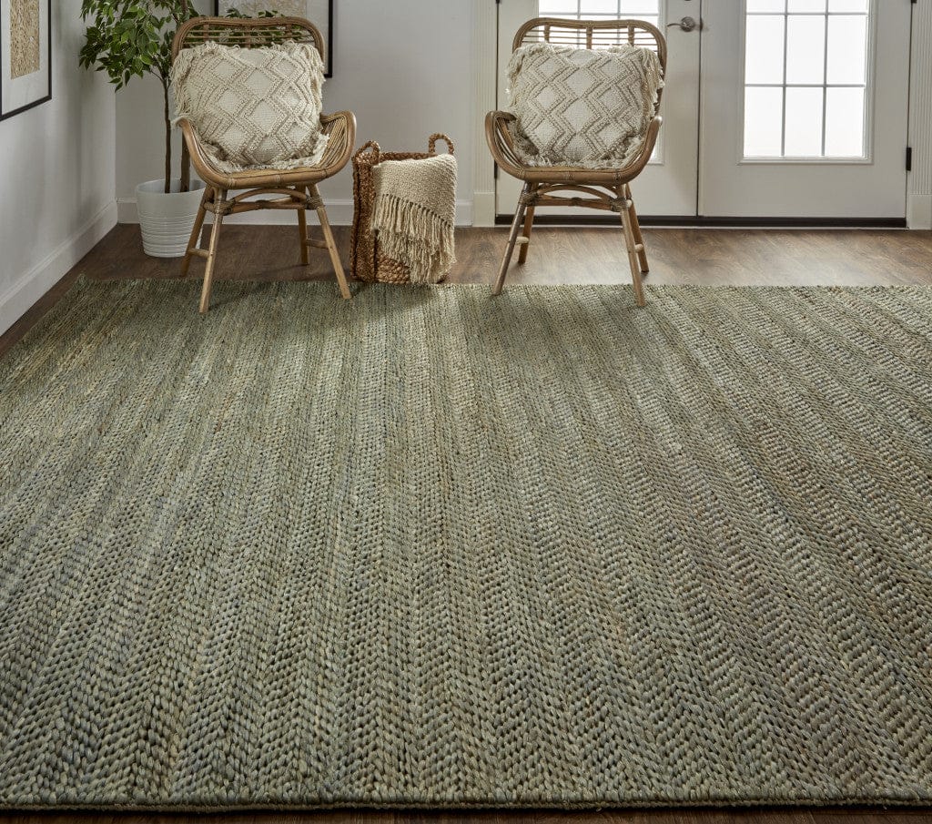4' X 6' Tan And Gray Hand Woven Area Rug