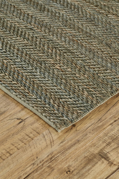 4' X 6' Tan And Gray Hand Woven Area Rug