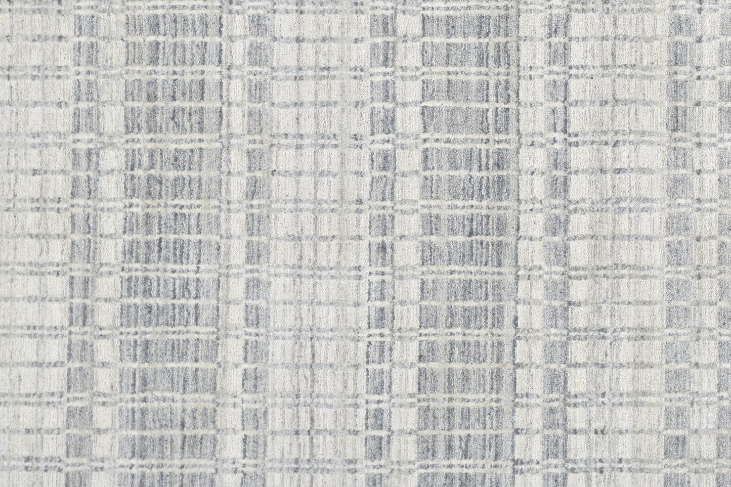 4' X 6' Blue Gray And Ivory Striped Hand Woven Area Rug
