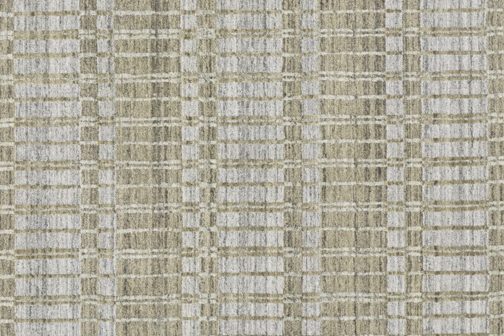 4' X 6' Blue Gray And Ivory Striped Hand Woven Area Rug