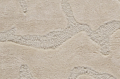 4' X 6' Gray And Silver Abstract Tufted Handmade Area Rug