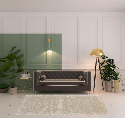 4' X 6' Gray And Silver Abstract Tufted Handmade Area Rug