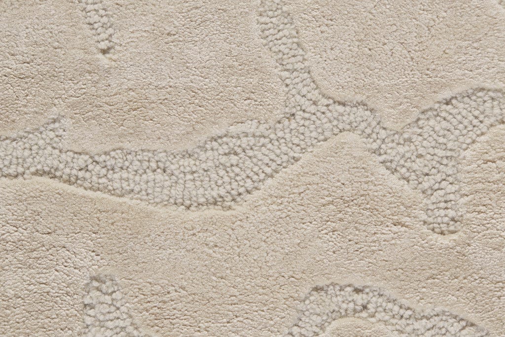 4' X 6' Gray And Silver Abstract Tufted Handmade Area Rug