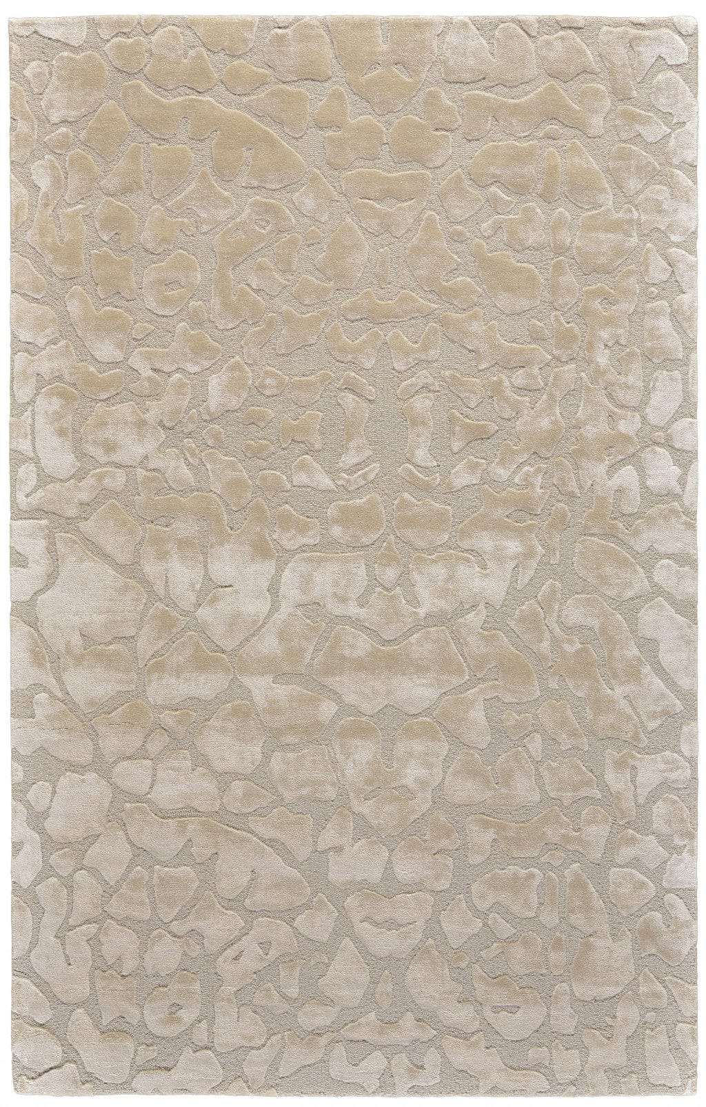 4' X 6' Gray And Silver Abstract Tufted Handmade Area Rug