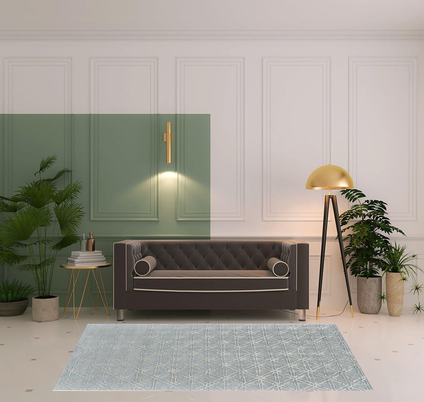 4' X 6' Taupe Ivory And Tan Wool Abstract Tufted Handmade Area Rug