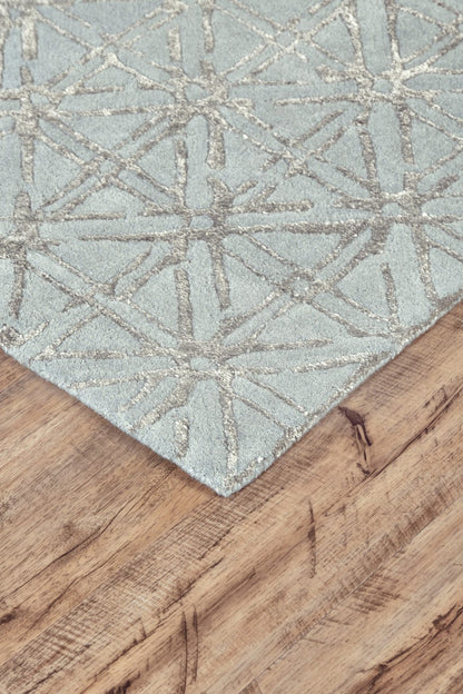 4' X 6' Taupe Ivory And Tan Wool Abstract Tufted Handmade Area Rug