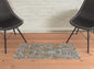 4' X 6' Gray Ivory And Orange Wool Geometric Tufted Handmade Area Rug