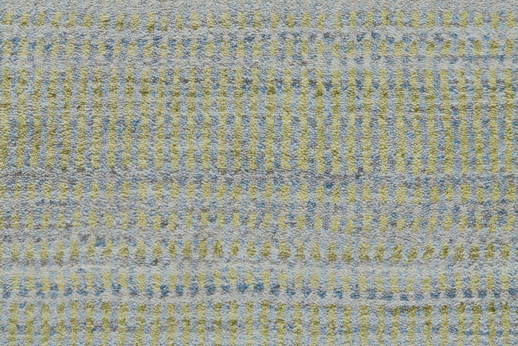4' X 6' Green Blue And Tan Ombre Hand Woven Area Rug