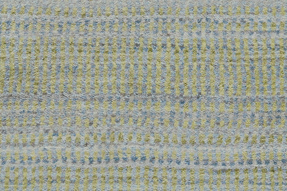 4' X 6' Green Blue And Tan Ombre Hand Woven Area Rug