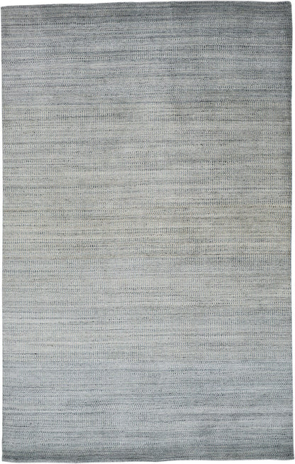 4' X 6' Green Blue And Tan Ombre Hand Woven Area Rug