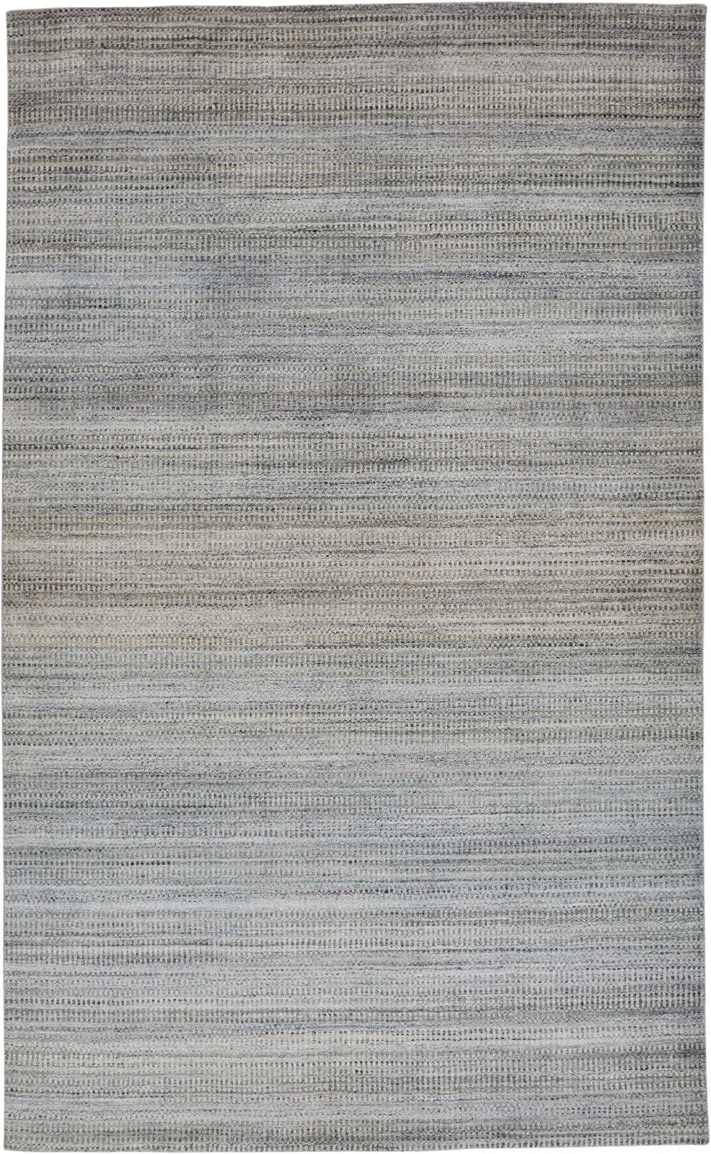 4' X 6' Green Blue And Tan Ombre Hand Woven Area Rug
