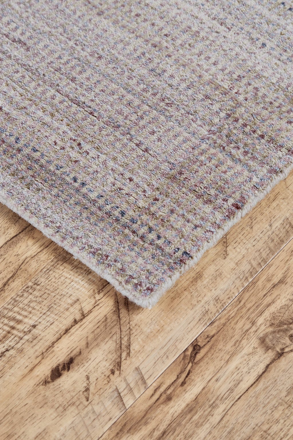 4' X 6' Green Blue And Tan Ombre Hand Woven Area Rug