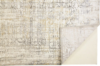 4' X 6' Green Blue And Tan Ombre Hand Woven Area Rug