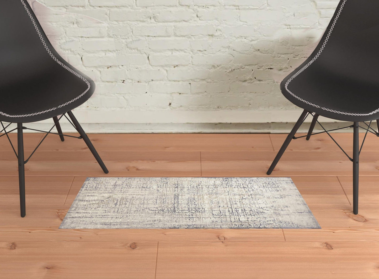 4' X 6' Green Blue And Tan Ombre Hand Woven Area Rug