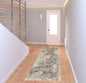 5' X 8' Ivory Gold And Gray Abstract Stain Resistant Area Rug