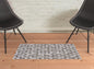 5' X 8' Gray Taupe And Silver Geometric Hand Woven Area Rug