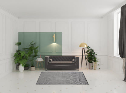 5' X 7' Gray Silver And Ivory Abstract Stain Resistant Area Rug