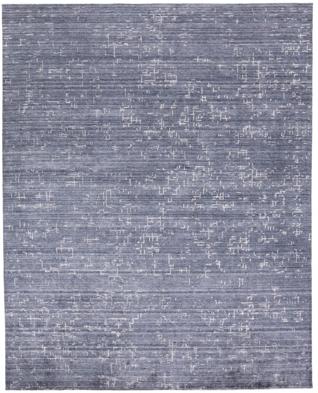 4' X 6' Blue And Ivory Abstract Hand Woven Area Rug