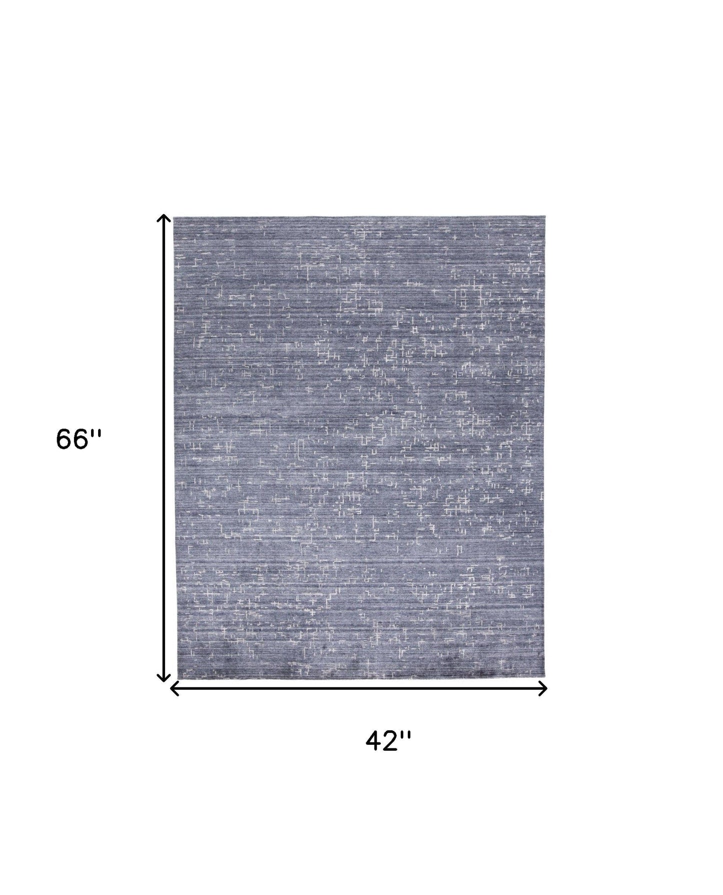 4' X 6' Blue And Ivory Abstract Hand Woven Area Rug