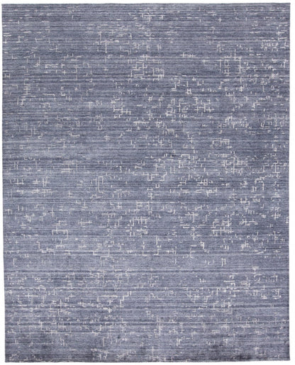 4' X 6' Blue And Ivory Abstract Hand Woven Area Rug