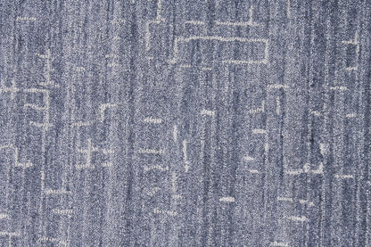 4' X 6' Blue And Ivory Abstract Hand Woven Area Rug