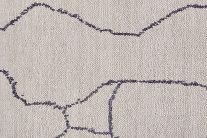 4' X 6' Ivory And Gray Abstract Hand Woven Area Rug