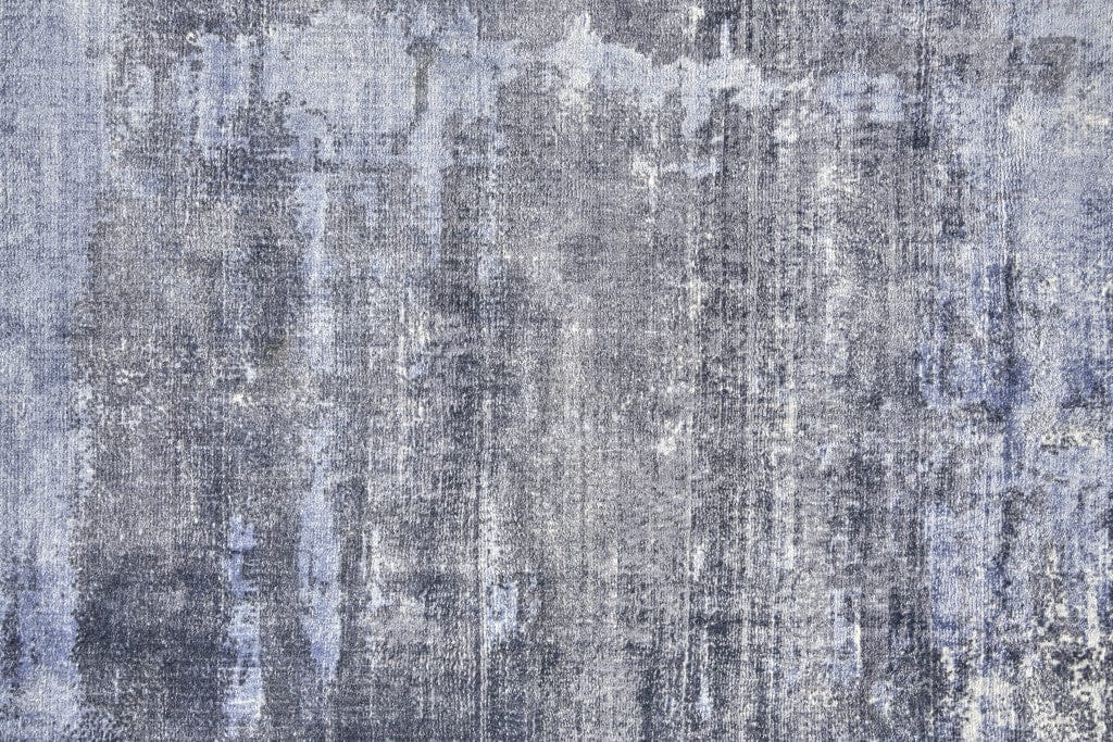 5' X 8' Blue Gray And Ivory Abstract Hand Woven Area Rug