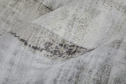 5' X 8' Gray Taupe And Ivory Abstract Hand Woven Area Rug