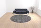 4' X 6' Taupe Black And Gray Wool Paisley Tufted Handmade Area Rug