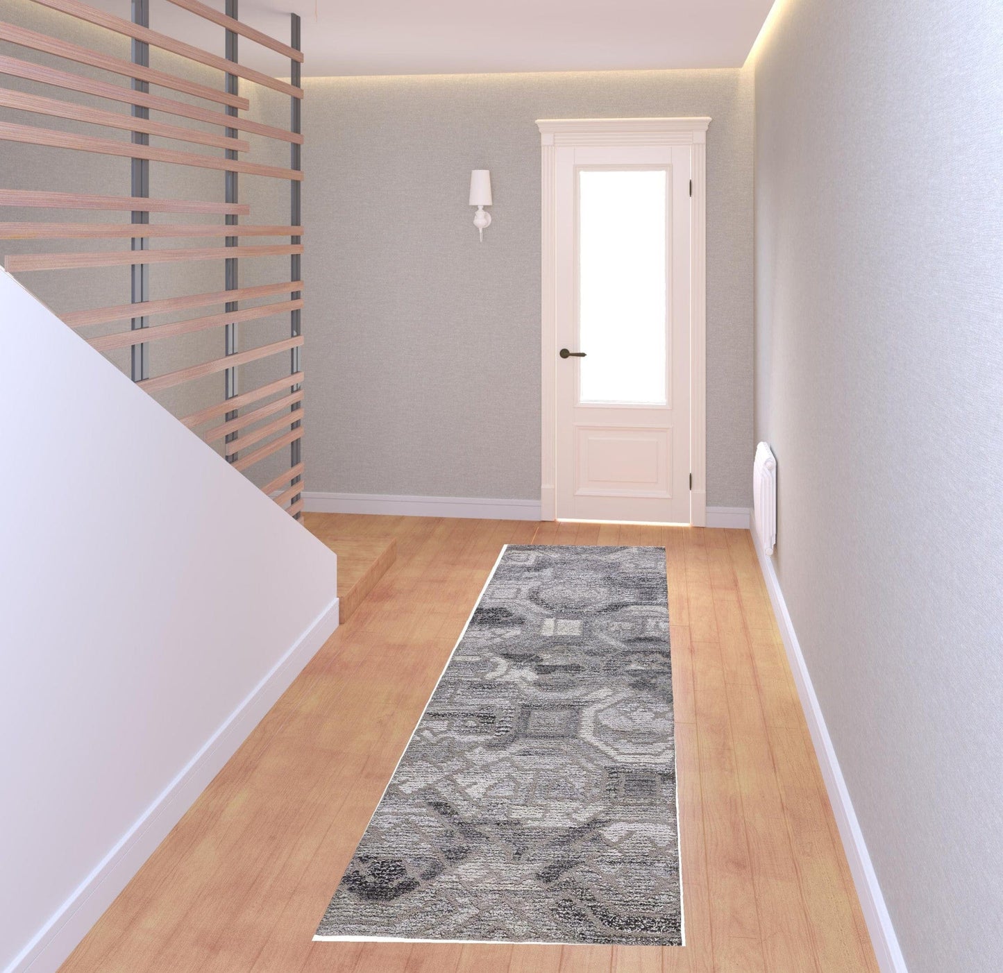 4' X 6' Gray Ivory And Taupe Wool Abstract Tufted Handmade Area Rug