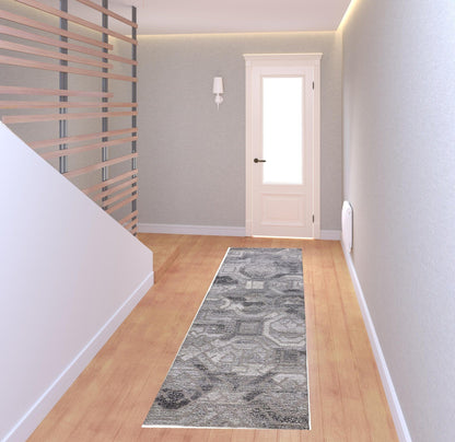 4' X 6' Gray Ivory And Taupe Wool Abstract Tufted Handmade Area Rug