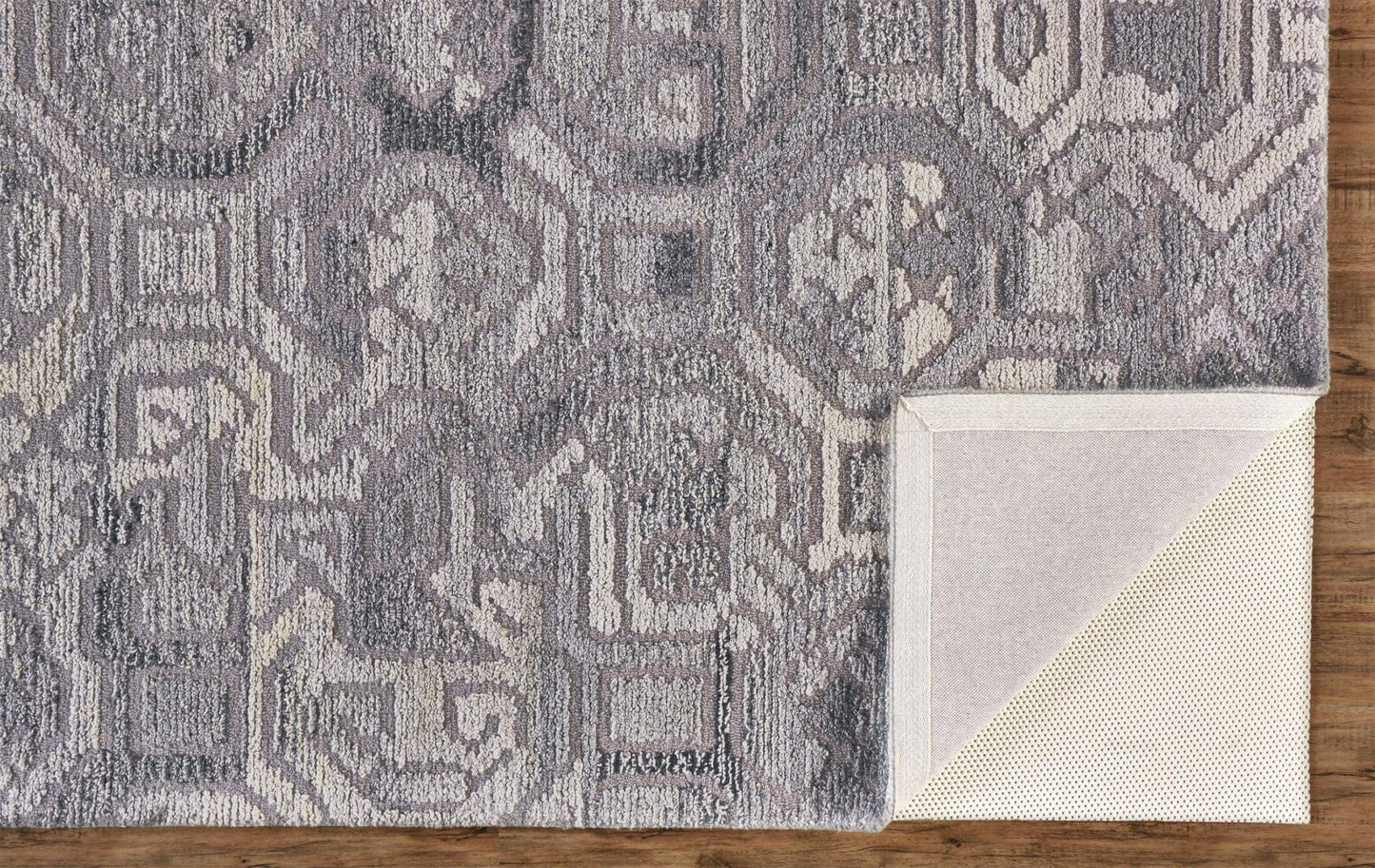 4' X 6' Gray Ivory And Taupe Wool Abstract Tufted Handmade Area Rug