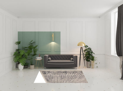 4' X 6' Ivory Black And Taupe Abstract Stain Resistant Area Rug