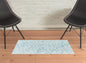 8' X 10' Blue And Ivory Wool Geometric Tufted Handmade Stain Resistant Area Rug