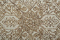 5' X 8' Ivory And Brown Wool Floral Tufted Handmade Stain Resistant Area Rug
