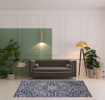 5' X 8' Ivory And Brown Wool Floral Tufted Handmade Stain Resistant Area Rug