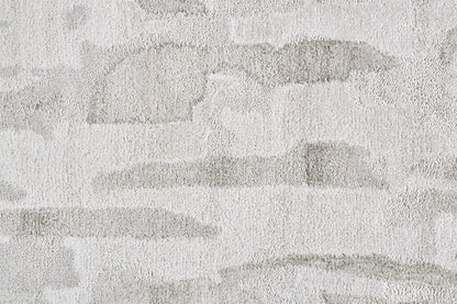 4' X 6' Gray Taupe And Silver Abstract Tufted Handmade Area Rug