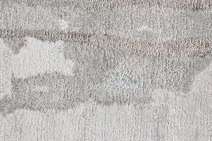 4' X 6' Taupe Ivory And Gray Abstract Tufted Handmade Area Rug