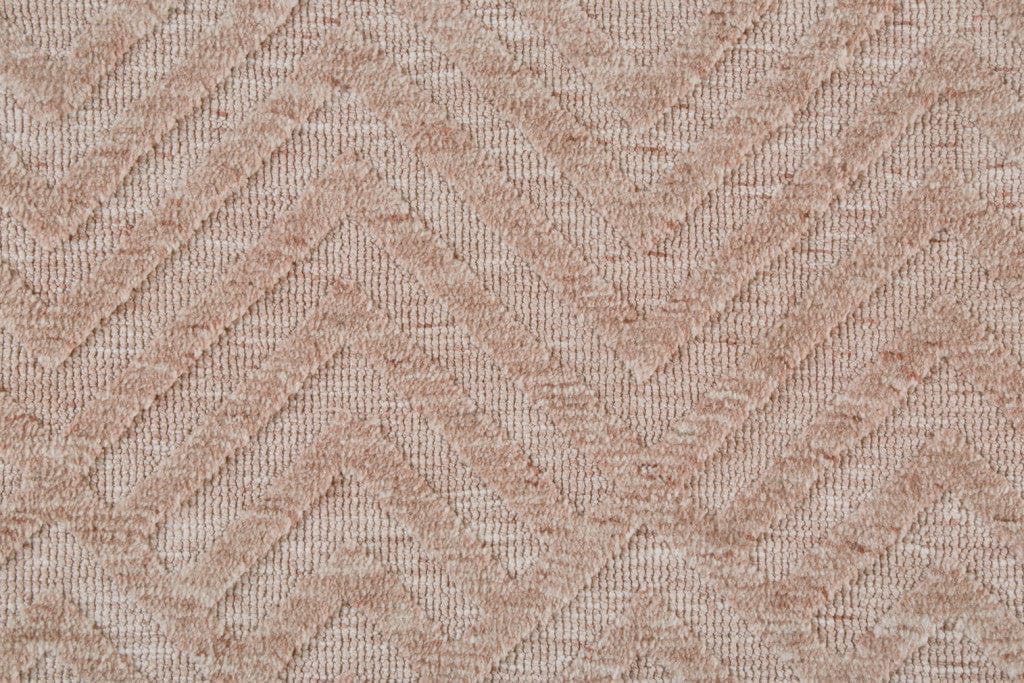 4' X 6' Pink And Ivory Geometric Stain Resistant Area Rug