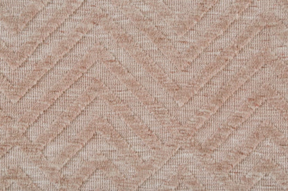4' X 6' Pink And Ivory Geometric Stain Resistant Area Rug
