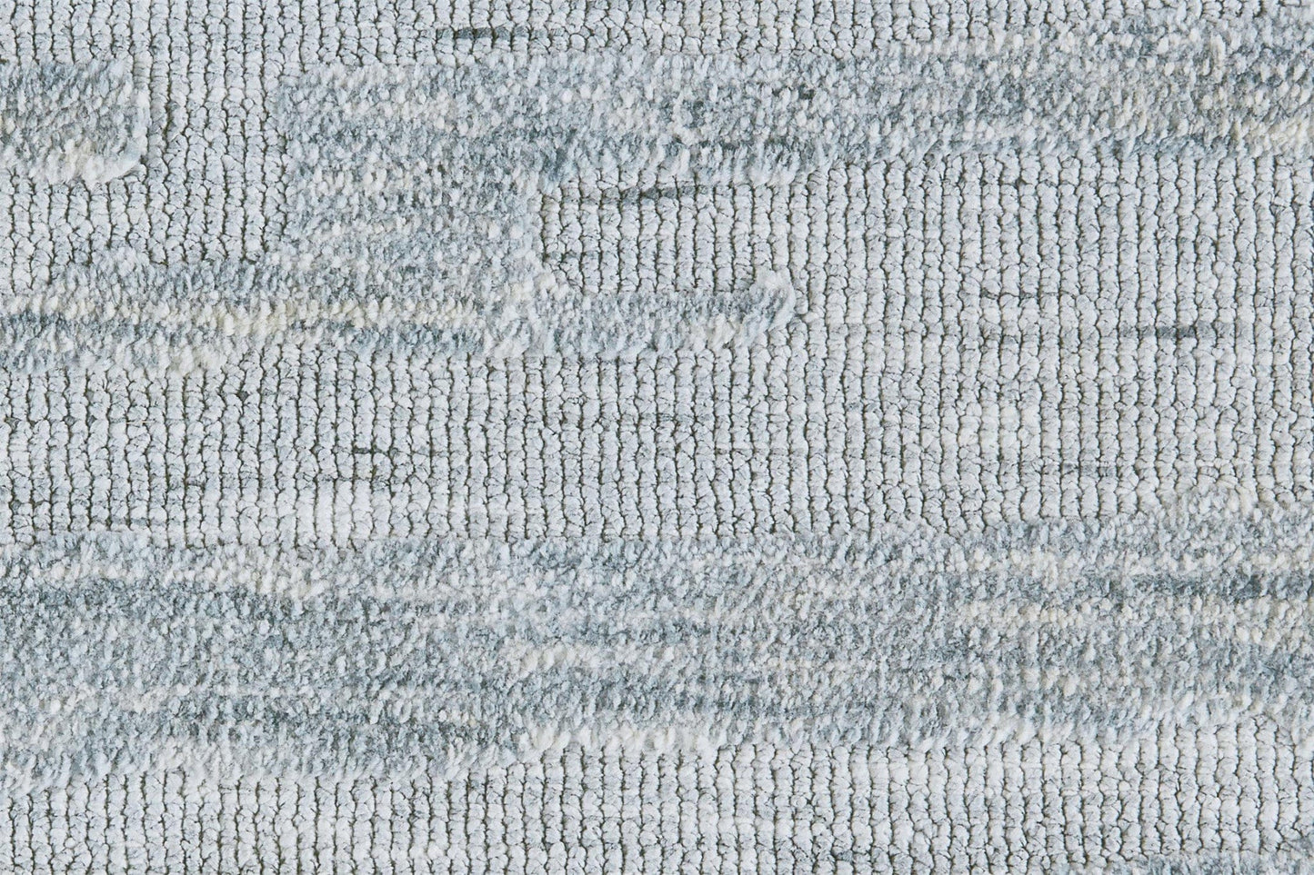 4' X 6' Blue Ivory And Gray Geometric Stain Resistant Area Rug